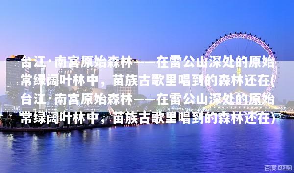 台江·南宫原始森林——在雷公山深处的原始常绿阔叶林中，苗族古歌里唱到的森林还在(台江·南宫原始森林——在雷公山深处的原始常绿阔叶林中，苗族古歌里唱到的森林还在)