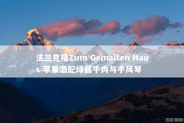 法兰克福Zum Gemalten Haus 苹果酒配绿酱牛肉与手风琴
